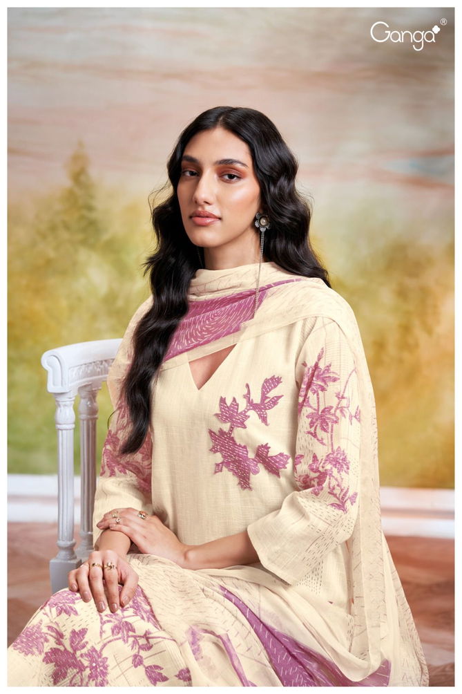 Nainika 2715 By Ganga Linen Printed Premium Cotton Dress Material Wholesale Shop In Surat